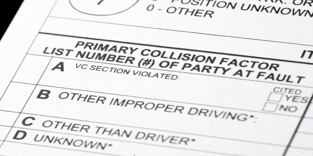 Police reports contain important information regarding who is at fault for a car accident.