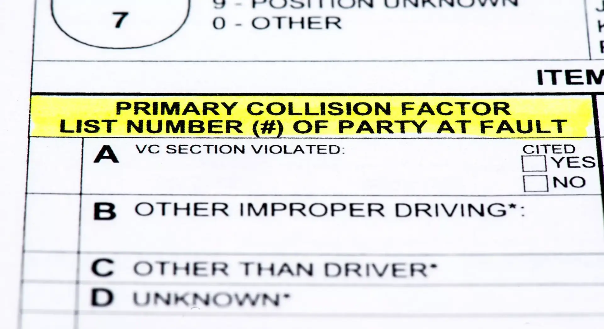 car accident police report